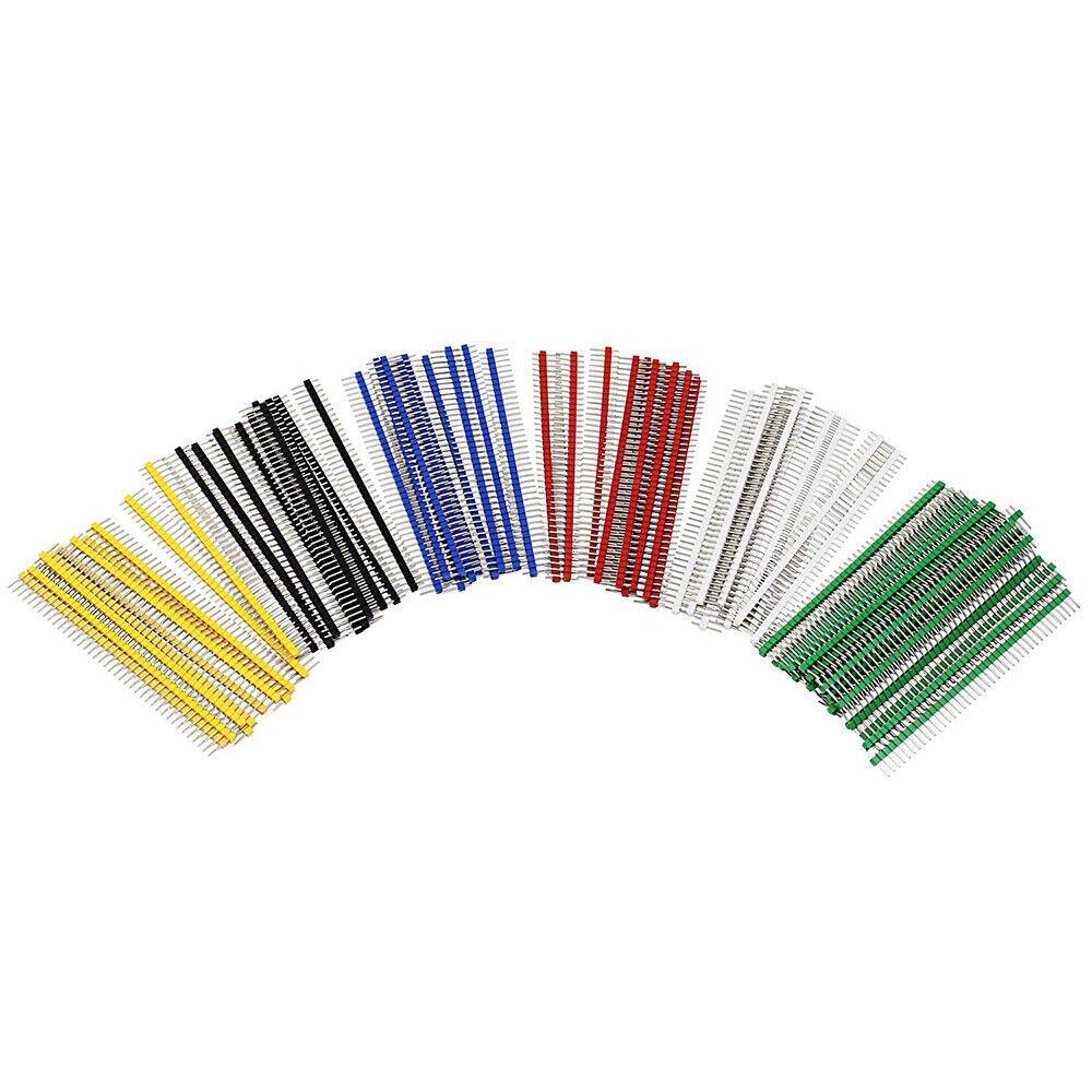 120pcs pin header 40 pin single row 2.54mm PCB board pin header connector strip - HomeDIYer