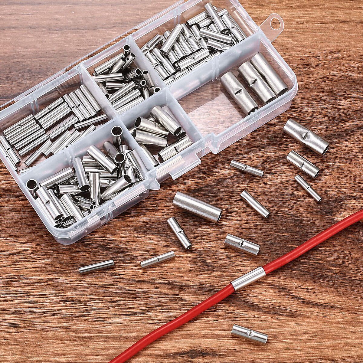 200PCS Butt connector Crimp connector Uninsulated blank Press connector Cable connector - HomeDIYer