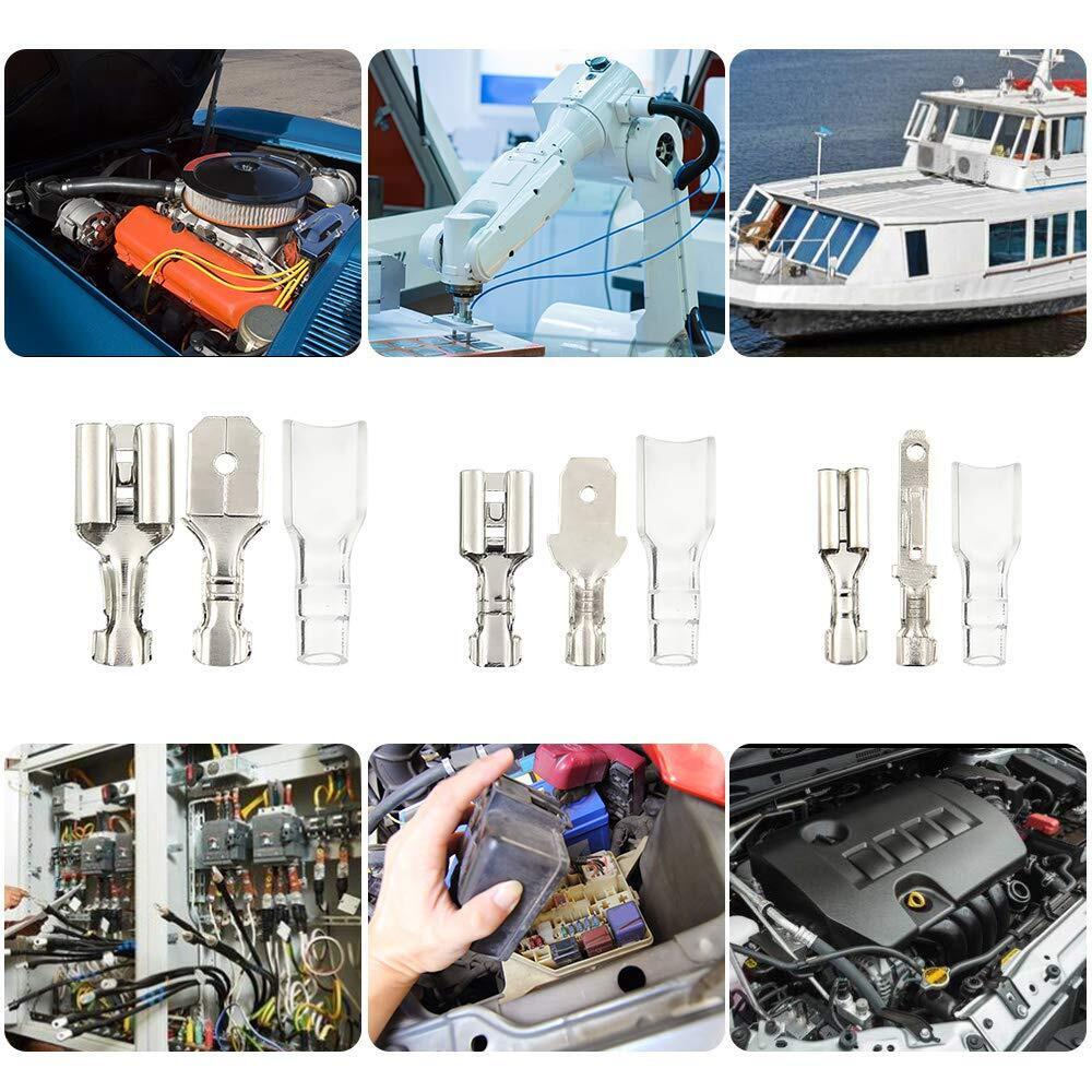 270PCS blade terminal set cable lug assortment crimp connectors blade terminals - HomeDIYer