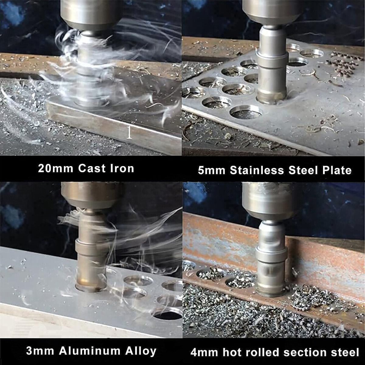 13Pcs Carbide Tip TCT Hole Saw Cutter Drill Bit Set For Steel Metal Wood 16 - 53mm - HomeDIYer