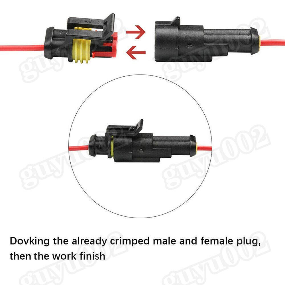 352Pcs 1/2/3/4Pin Cable Wire Connector Plug Waterproof Sealed For Electrical Car - HomeDIYer