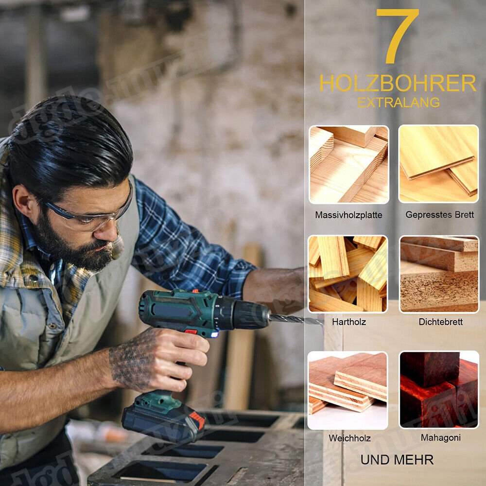 7PCS wood drill bit set Wood twist drill with center point Ø 4 - 12mm drill bit set - HomeDIYer