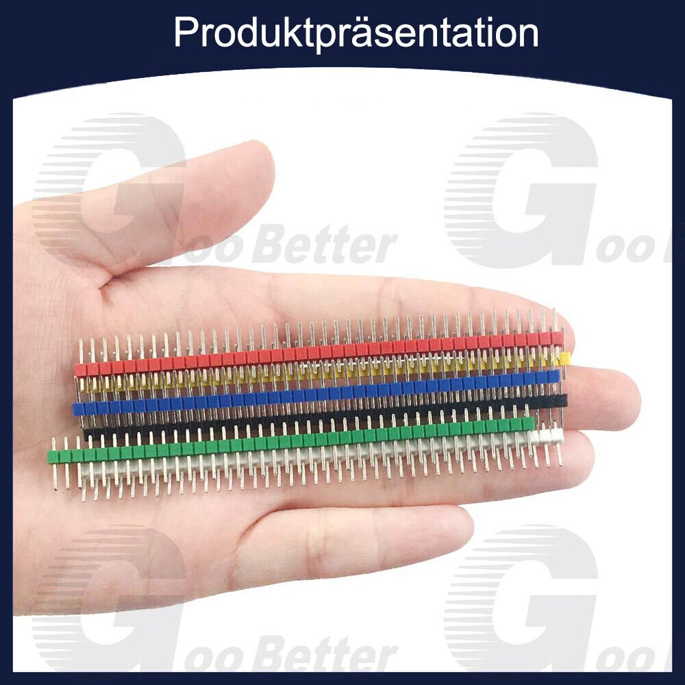 120pcs pin header set 2.54mm iron 40 pins connector strip pin header connector - HomeDIYer