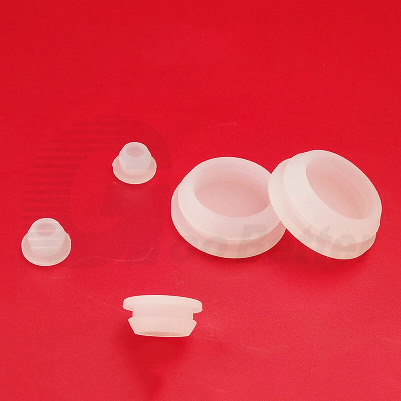 Snap-On Hole Plug Clear Silicone Rubber Blanking Seal Bung Pipe Tube (2.5-60mm)