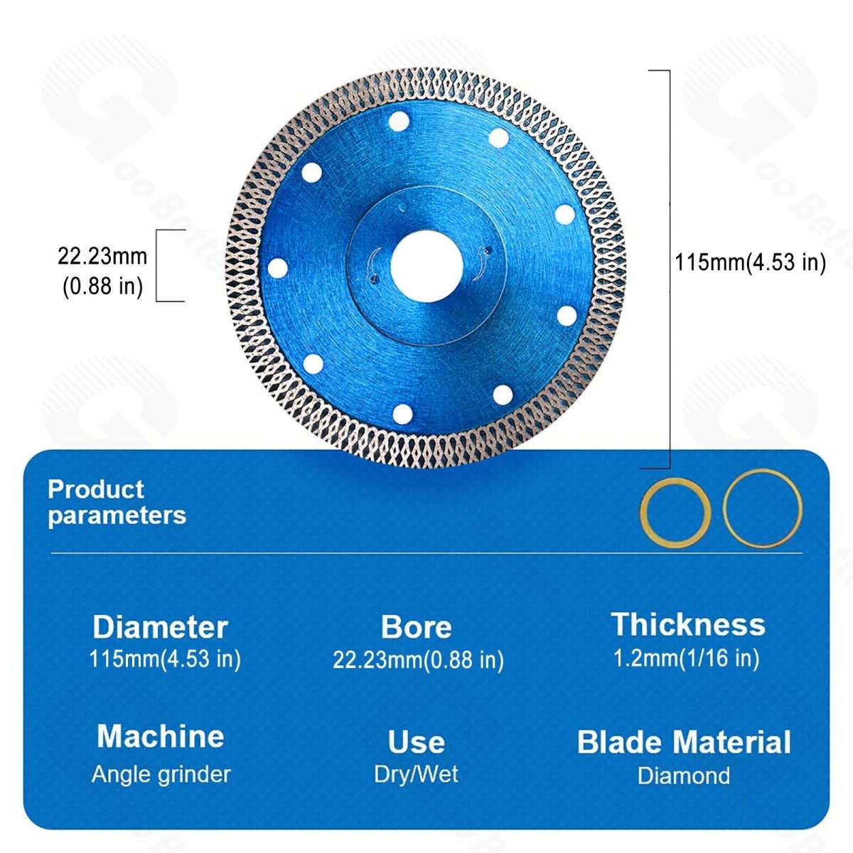105 115mm Diamond Saw Blade Angle Grinder Discos Para For Cutter Ceramica Tile Stone - HomeDIYer
