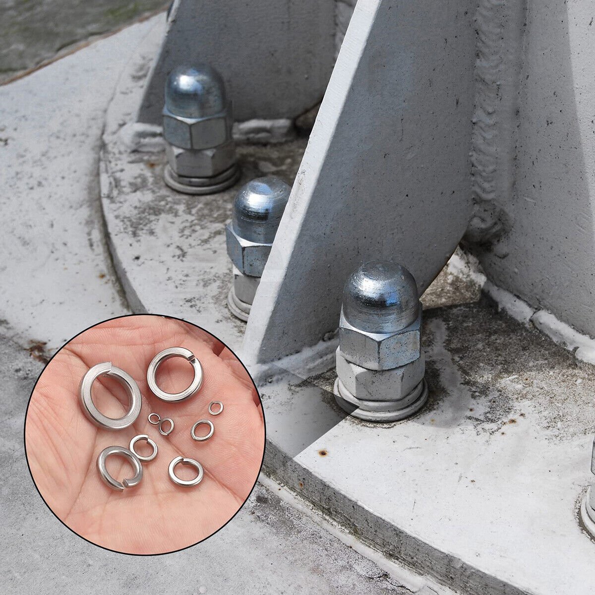 395Pcs Split Spring Washers Metric M4 - M12 Stainless Steel Set For Bolts & Screws - HomeDIYer