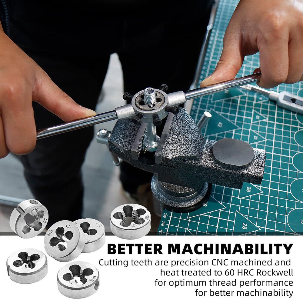 Experience Unmatched Quality and Durability with the Metric Tap and Die Set - A Comprehensive 32 - Piece Tool Kit for Precision Threading and Rethreading - HomeDIYer