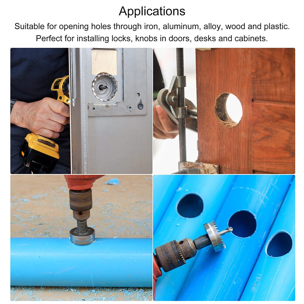 5pcs 16 - 30mm HSS Drill Bit Hole Saw Tooth Set Stainless Steel Metal Alloy Cutter - HomeDIYer