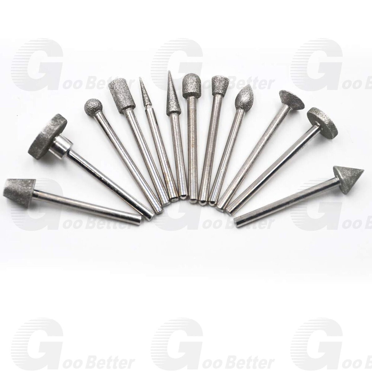 50Pcs Diamond Burr Stone Carving Grinding Bits 1/8'' Shank for Dremel Rotary Tool - HomeDIYer