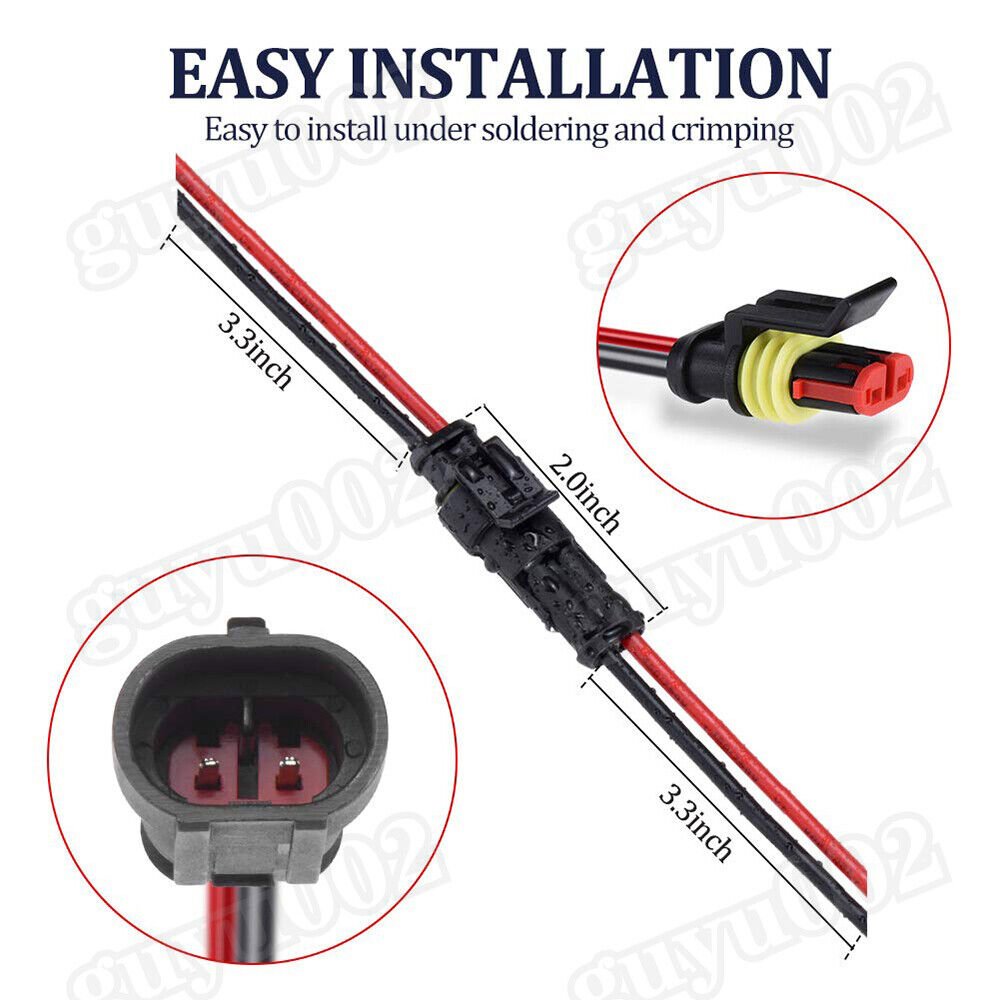 352Pcs 1/2/3/4Pin Cable Wire Connector Plug Waterproof Sealed For Electrical Car - HomeDIYer