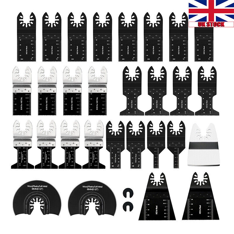 31Pcs Oscillating Saw Blades Multi Tool Blades Quick Release for Wood Cutting - HomeDIYer