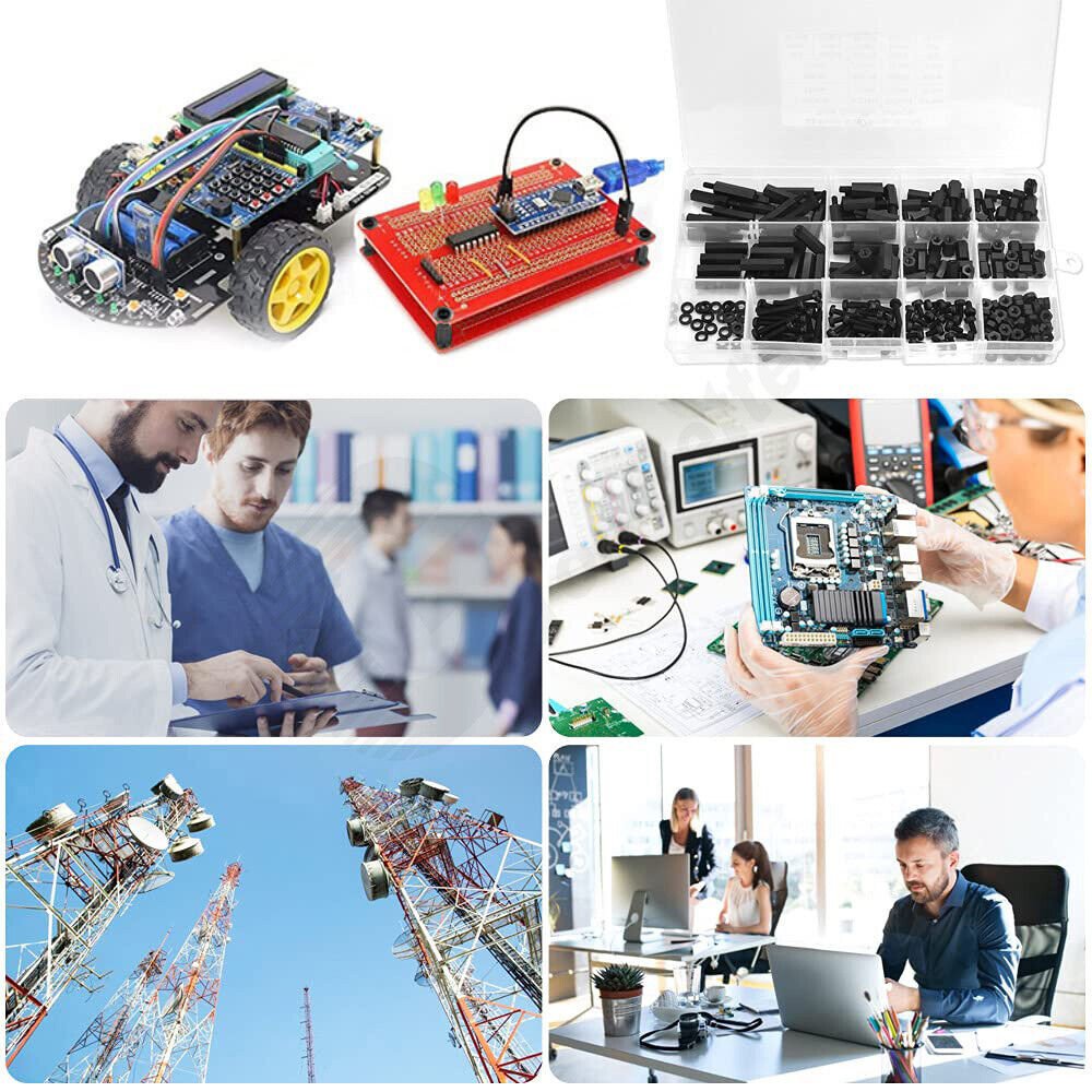 320Pcs M2 Nylon Male Female Hex Column Standoff Spacer PCB Board Screw Nut Kit - HomeDIYer