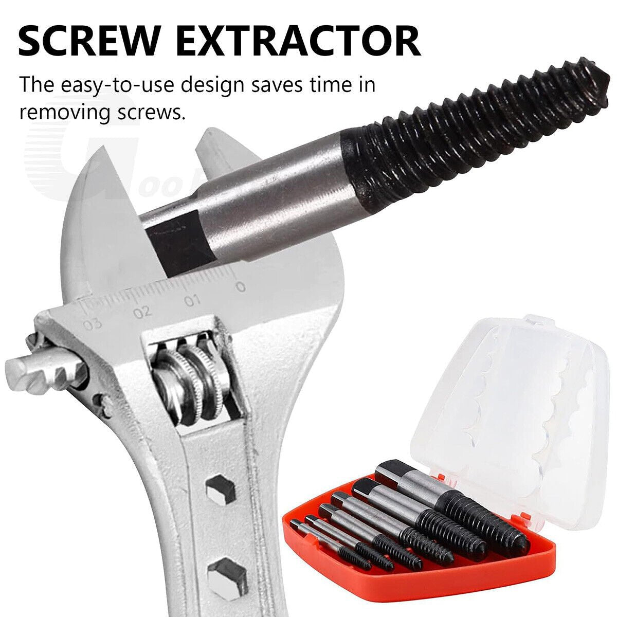 6Pcs Screw Extractor Set Drill Bits 1 - 6 Out Broken Damage Screws Bolt Remover - HomeDIYer