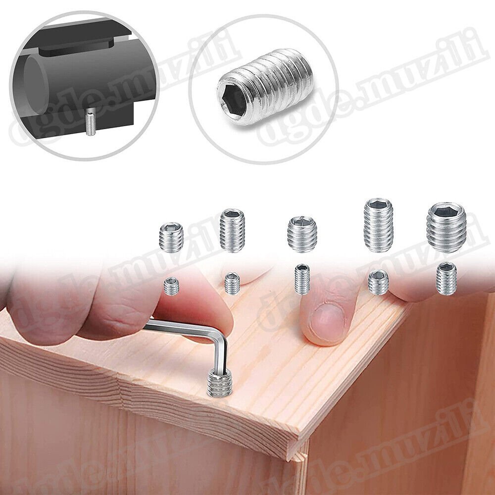 220 Pcs Set Screws Assortment M3 - M8 Stainless Steel A2 Hexagon Socket Grub Screws - HomeDIYer