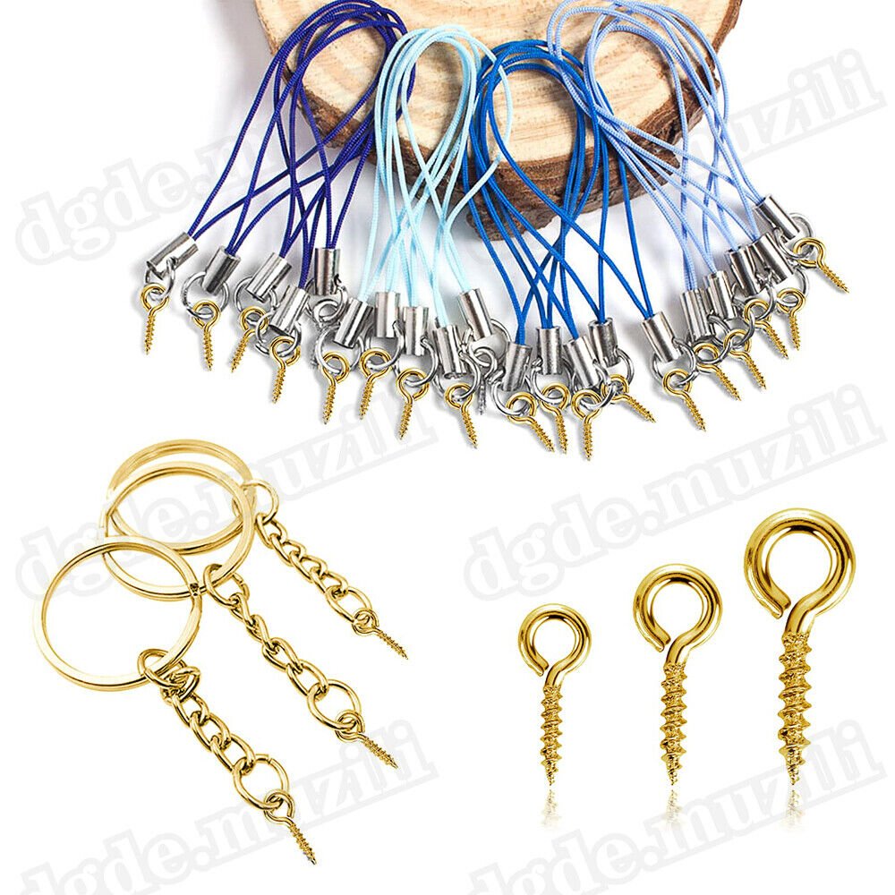 280pcs Eyebolts Screw Hooks Eye Hooks Wood Thread Copper Plating - HomeDIYer