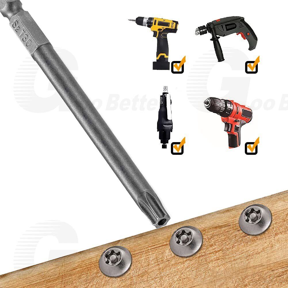 11pcs Magnetic Head Torx Screwdriver Bit Set T6 - T40 Security Tamper Proof Star - HomeDIYer