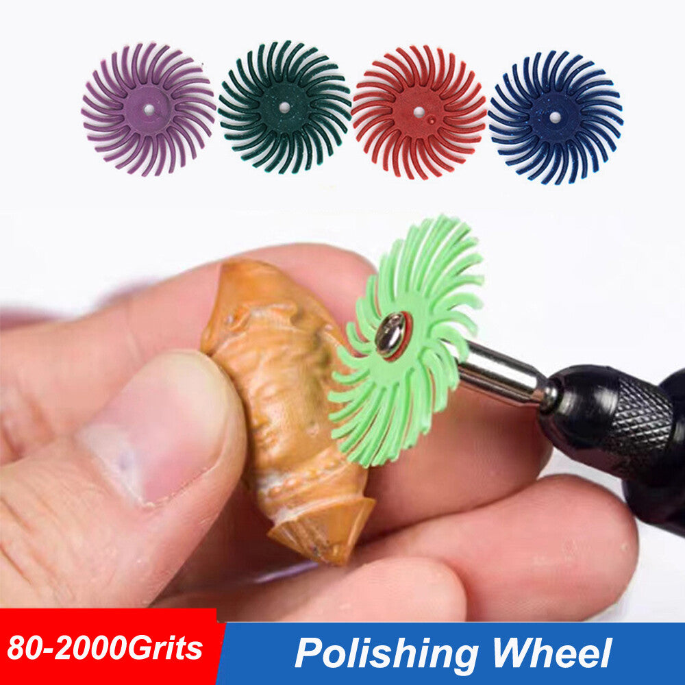 2.35mm Shank Rotary Drill Polishing Wheel Tool For Wood Carving 80 -2000 Grits
