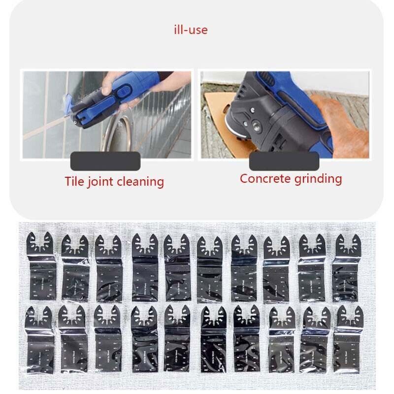 20Pc Oscillating Saw Blade 34mm Multi Tool Blades Quick Release for Wood Cutting - HomeDIYer