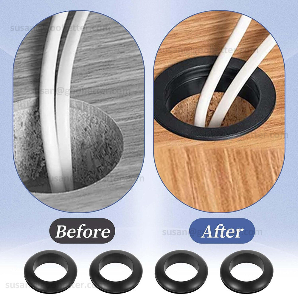 Wiring Grommets - Rubber Open Grommet - Cable Hole Plug Bung Wire Cable Protect