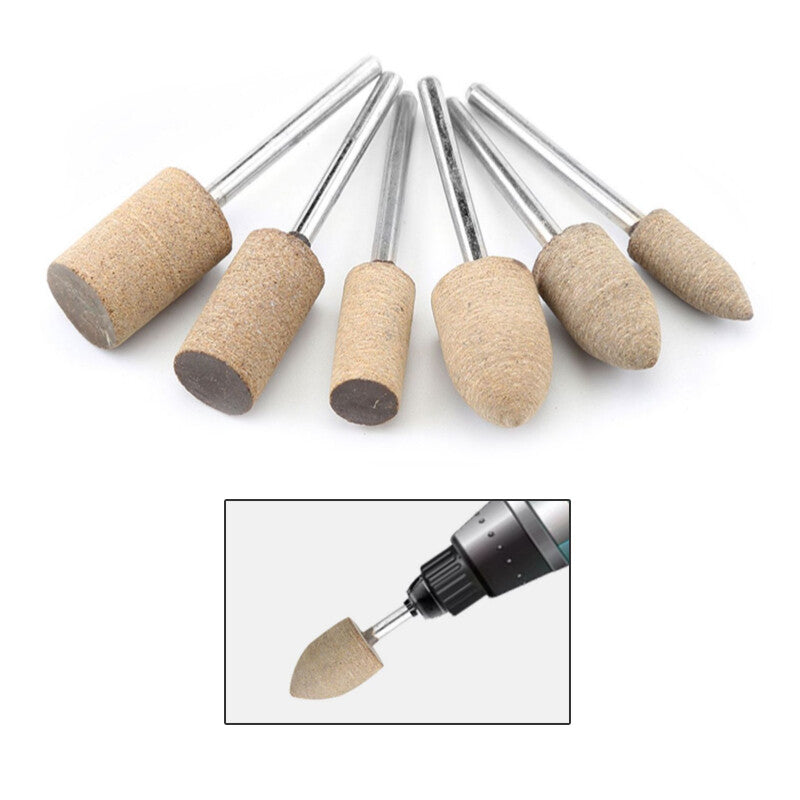 Wool Grinding Bit Buff Jade Stone Polishing 2.35/3mm Shank Dremel Rotary Tool