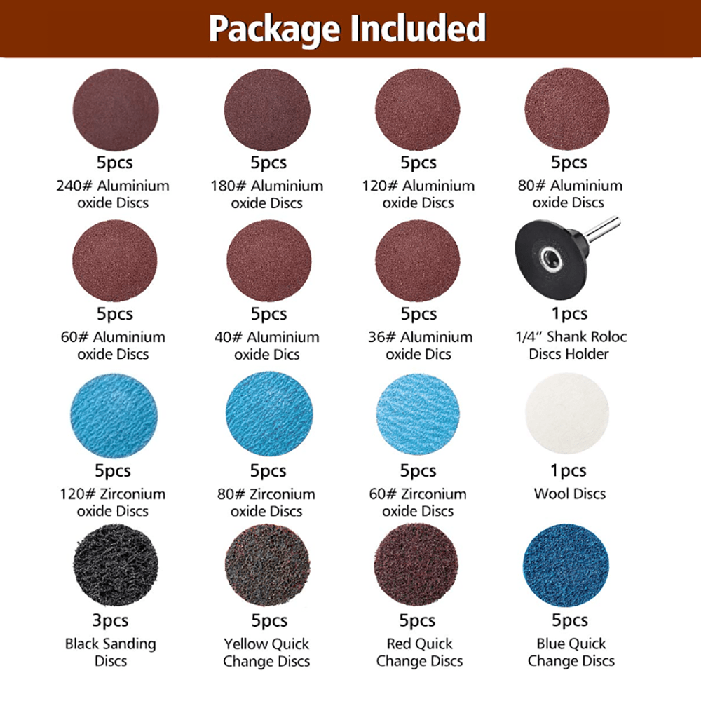 71PCS 50mm Mini Flap Discs | Metal Wood Steel Sanding Kit - HomeDIYer