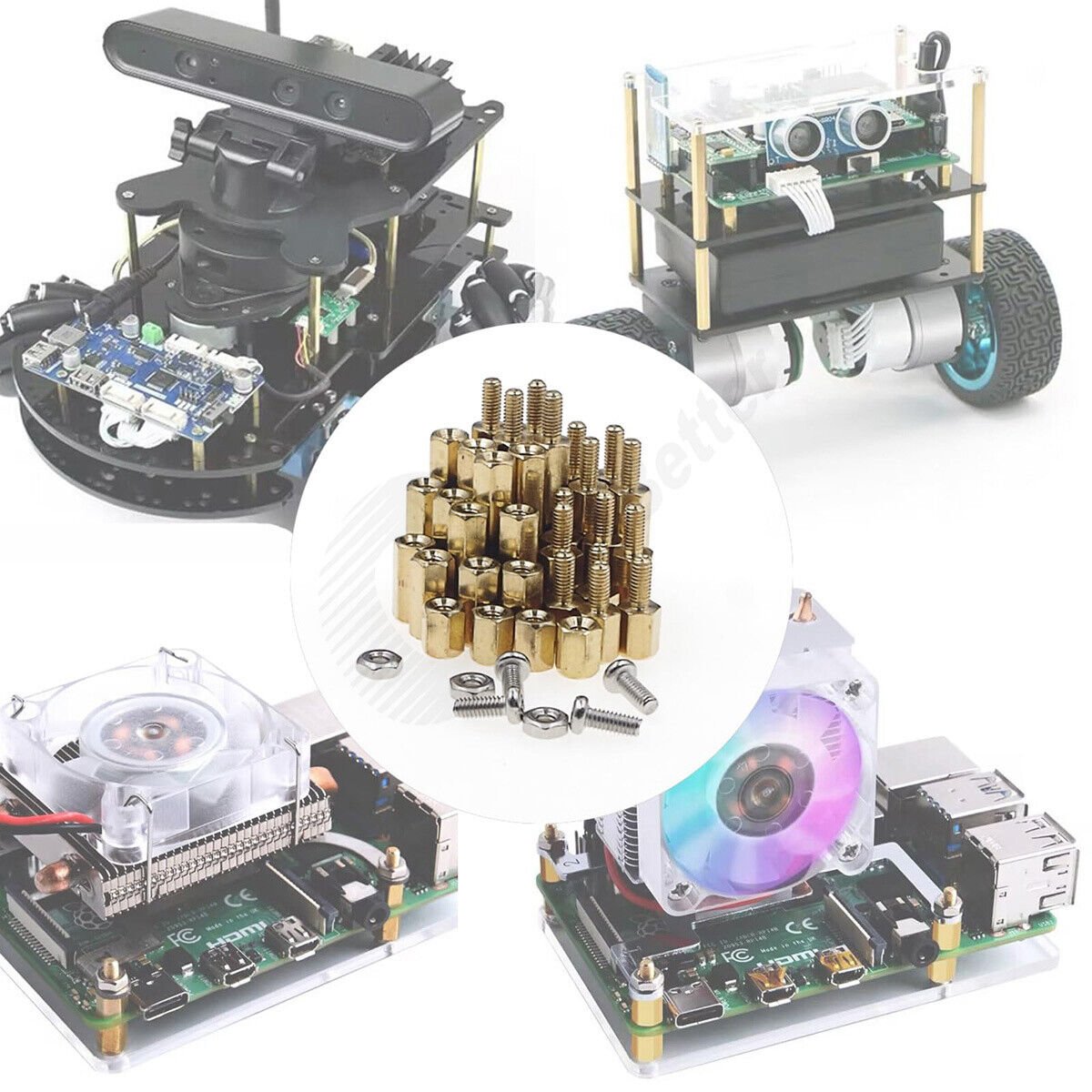 120Pcs M3 Male Female Brass Hex Column Standoff Spacer PCB Board Screw Nut Kit - HomeDIYer