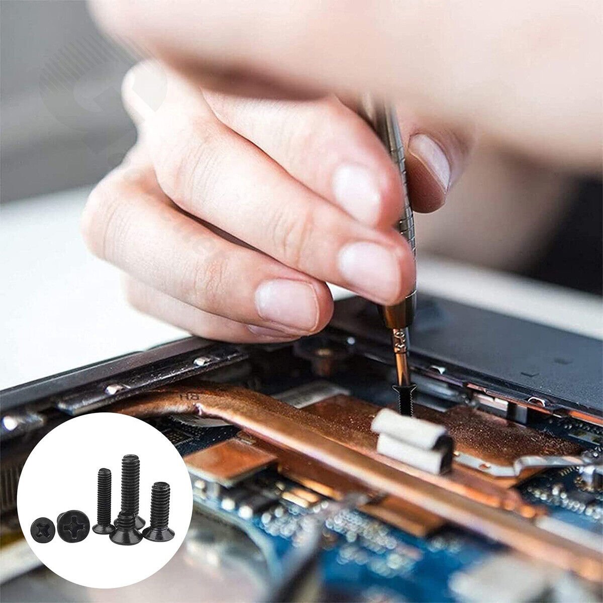 300Pcs M2/M2.5/M3 Cross Head Countersunk Screw Black Set for Computers Notebooks - HomeDIYer