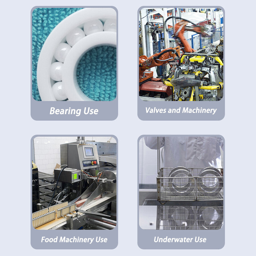 G5 ceramic balls operating in high-temperature industrial furnace bearing