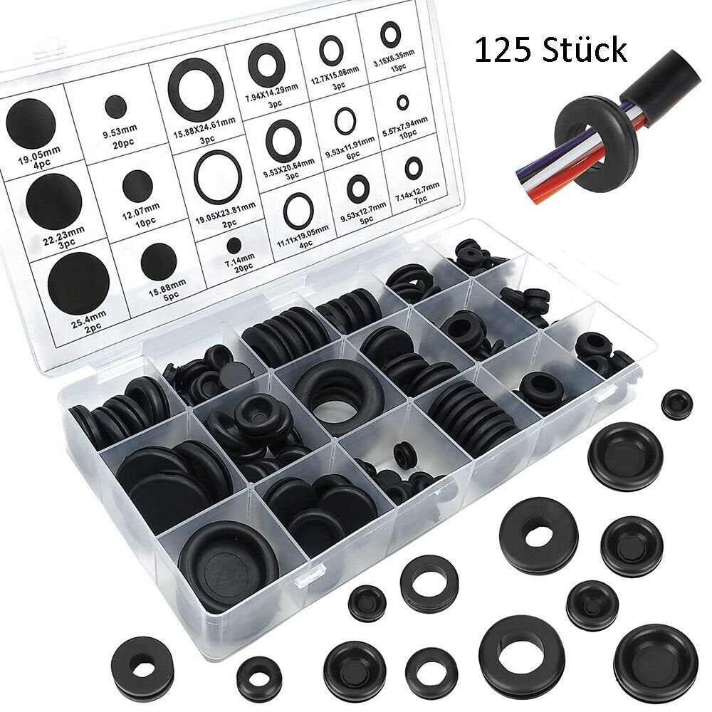 125PCS grommet set Cable grommet set Rubber grommet set - HomeDIYer