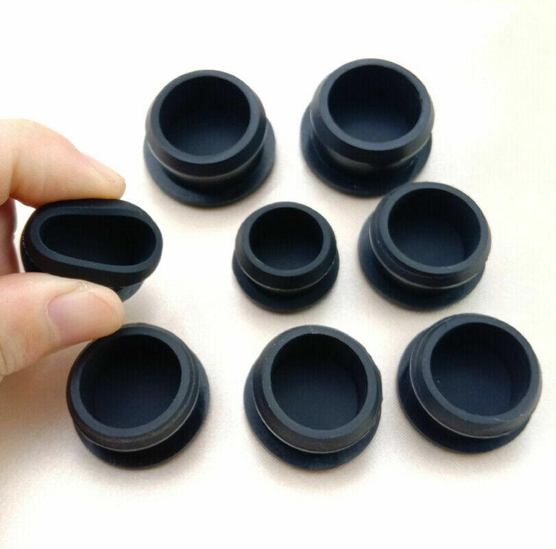 Silicone rubber plug installed in metal panel hole for waterproof sealing