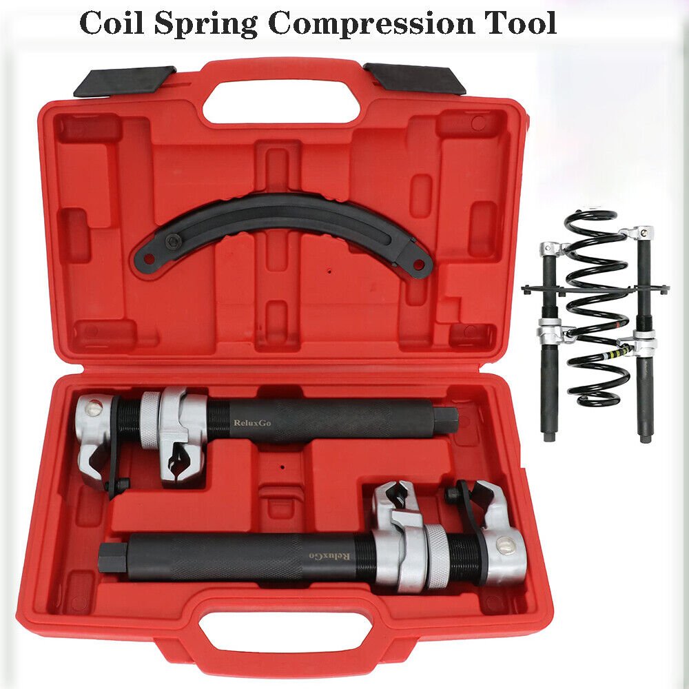 Heavy Duty Coil Spring Set Compressor Strut Suspension Clamp With Safety Bracket - HomeDIYer