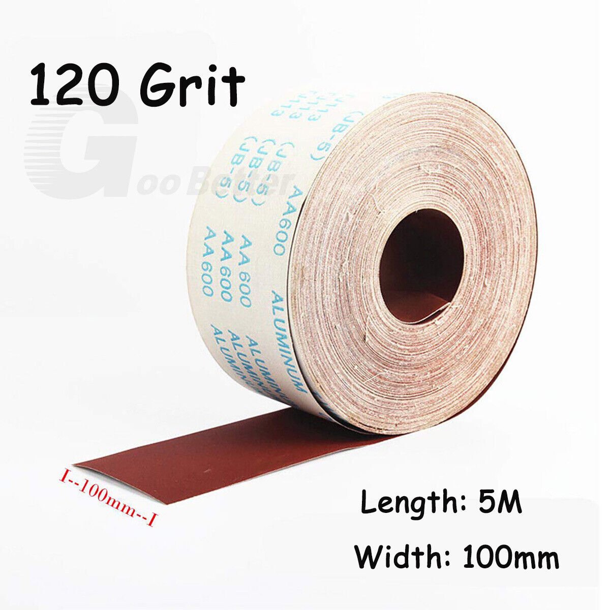 120 Grit Aluminium Oxide Sanding Roll 5m Polishing Sandpaper Grinding Abrasive - HomeDIYer