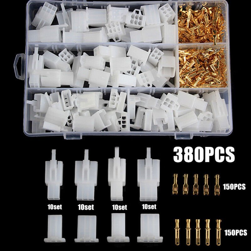 Car Wire Connector Male Female Cable Terminal Harness Connector Plug kit 380PCS - HomeDIYer