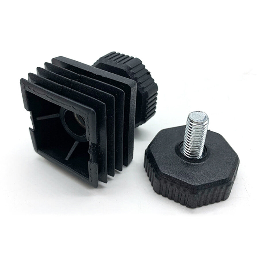 M8 Nut Plug Inserts End Cap + Adjustable Table Foot Furniture Leveling Feet 39mm