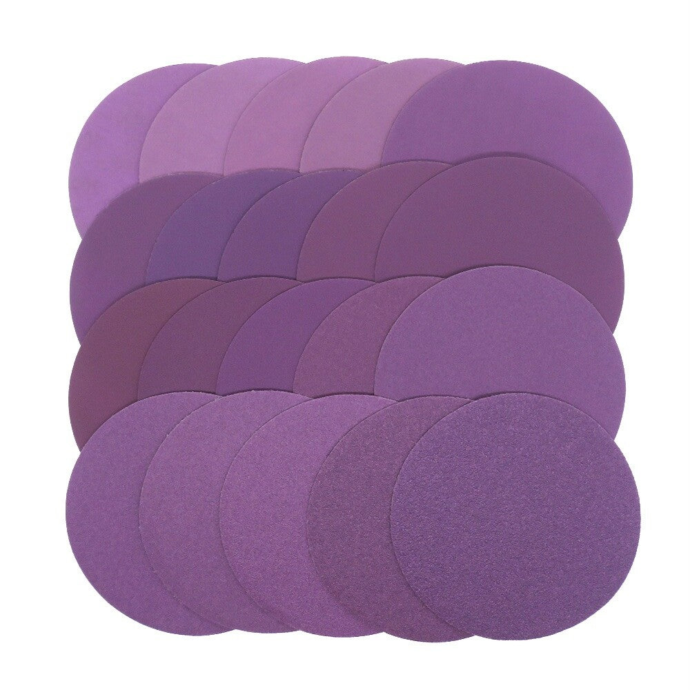 Texture Close-up 5 Inch 125mm Purple Sandpaper - Wet And Dry Sanding Discs (HomeDIYer)
