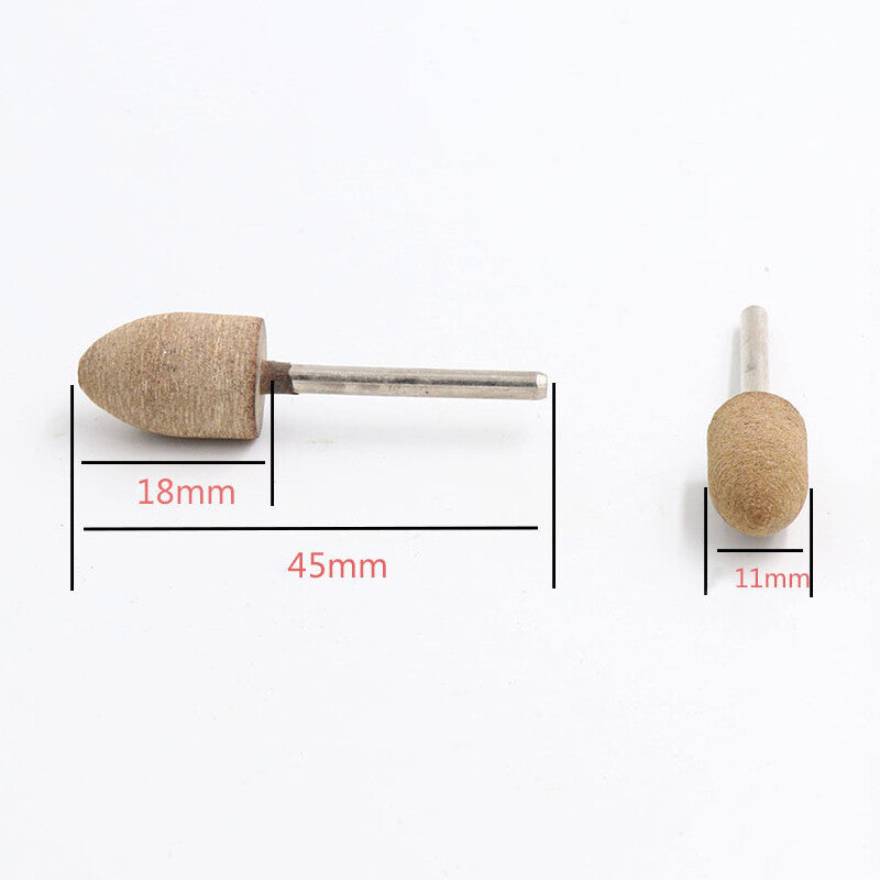 Wool Grinding Bit Buff Jade Stone Polishing 2.35/3mm Shank Dremel Rotary Tool