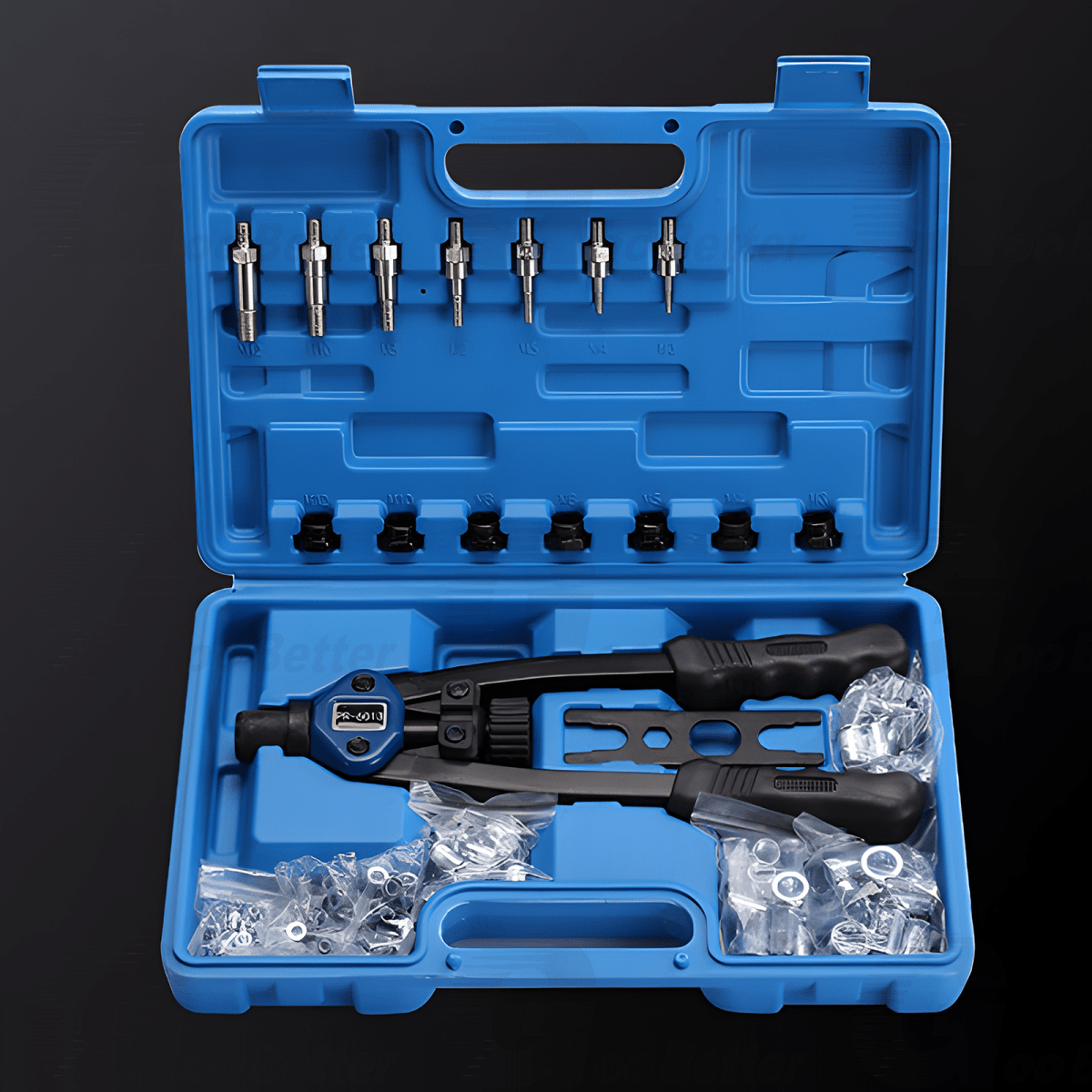 13'' Rivet Gun Kit Rivnut Thread Setting Tool Nut Setter NutSert Metric 110PCS - HomeDIYer