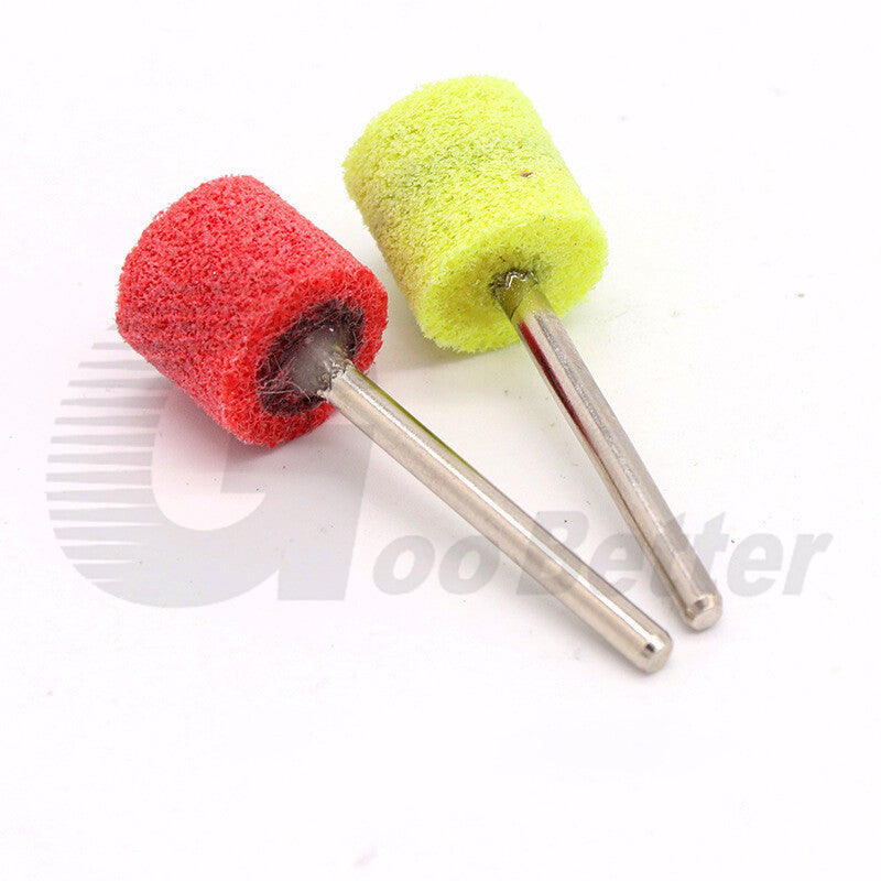 Nylon Fiber Polishing Wheel 3mm Shank Abrasive Disc for Dremel 150 - 1000 Grit