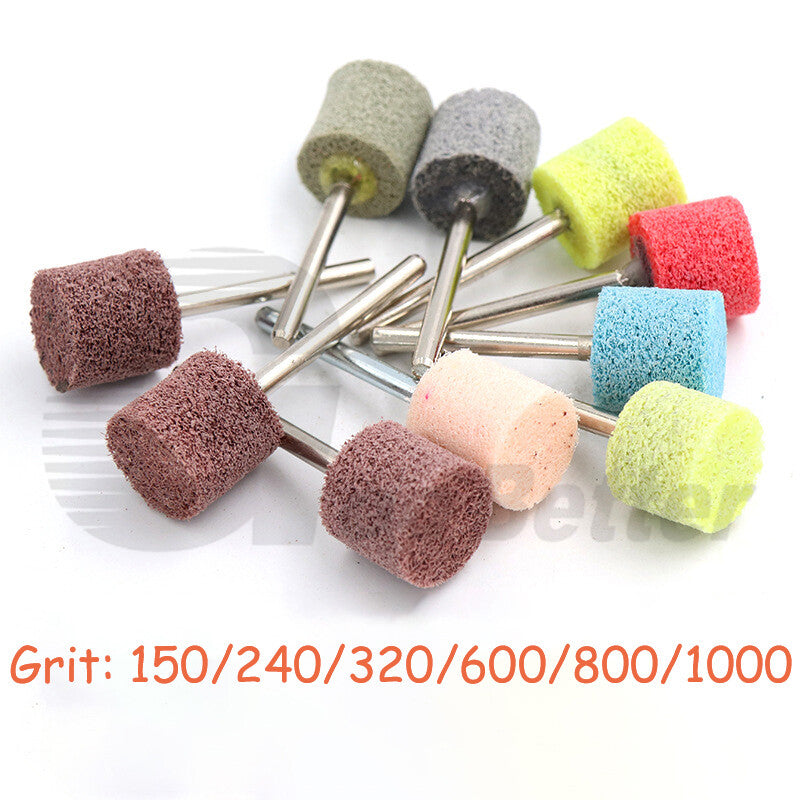 Nylon Fiber Polishing Wheel 3mm Shank Abrasive Disc for Dremel 150 - 1000 Grit