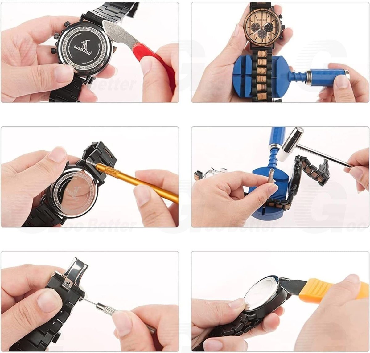 147 PCS Watch Repair Kit Watchmaker Back Case Remover Opener Link Pin Spring Bar - HomeDIYer