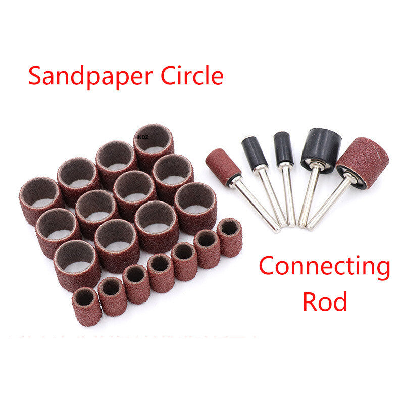 8mm/15mm Sanding Bands Ring Wheel Abrasive Sandpaper Grinding Drill 80#~600 Grit