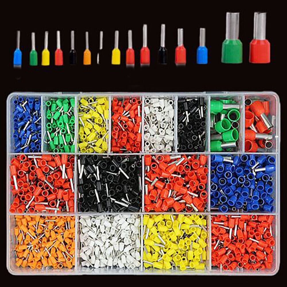 2120PCS wire end ferrules set assortment insulated cable end sleeves 0.5mm - 16mm² - HomeDIYer