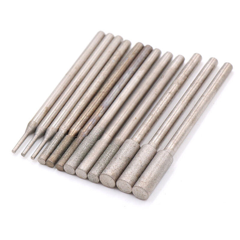 2.35mm Shank Cylindrical Grinding Head Jade Agate Polishing Tool 600/1200 Grit