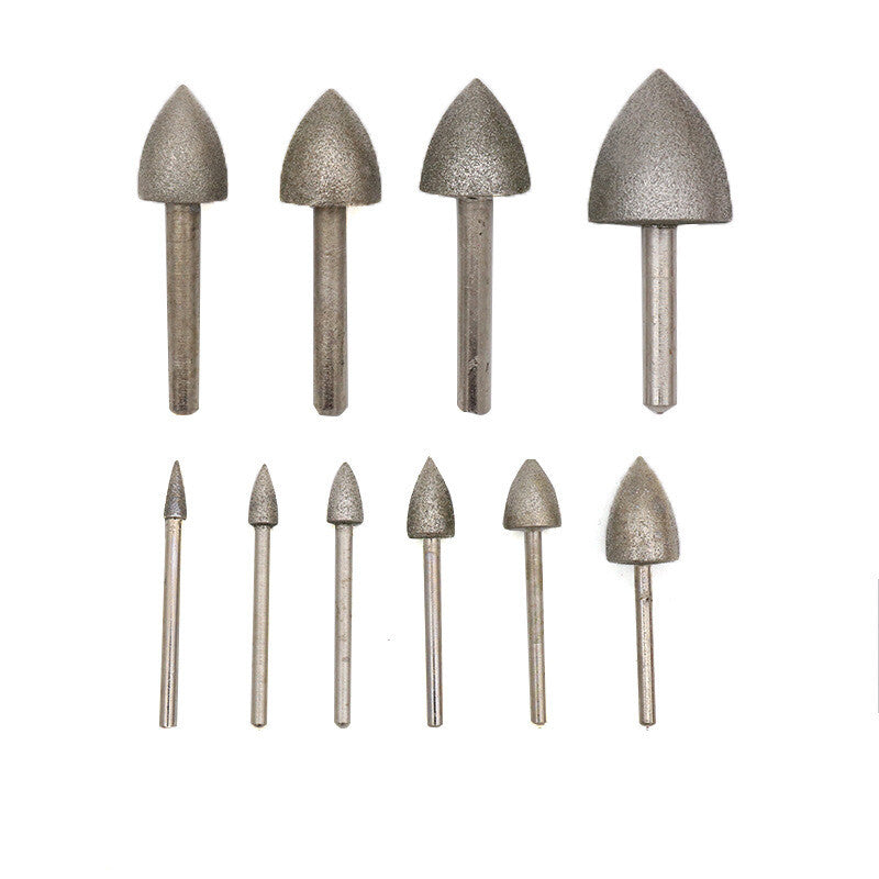 3/6mm Shank Bullet-shaped Diamond Grinding Head Diamond Mounted Points Polishing