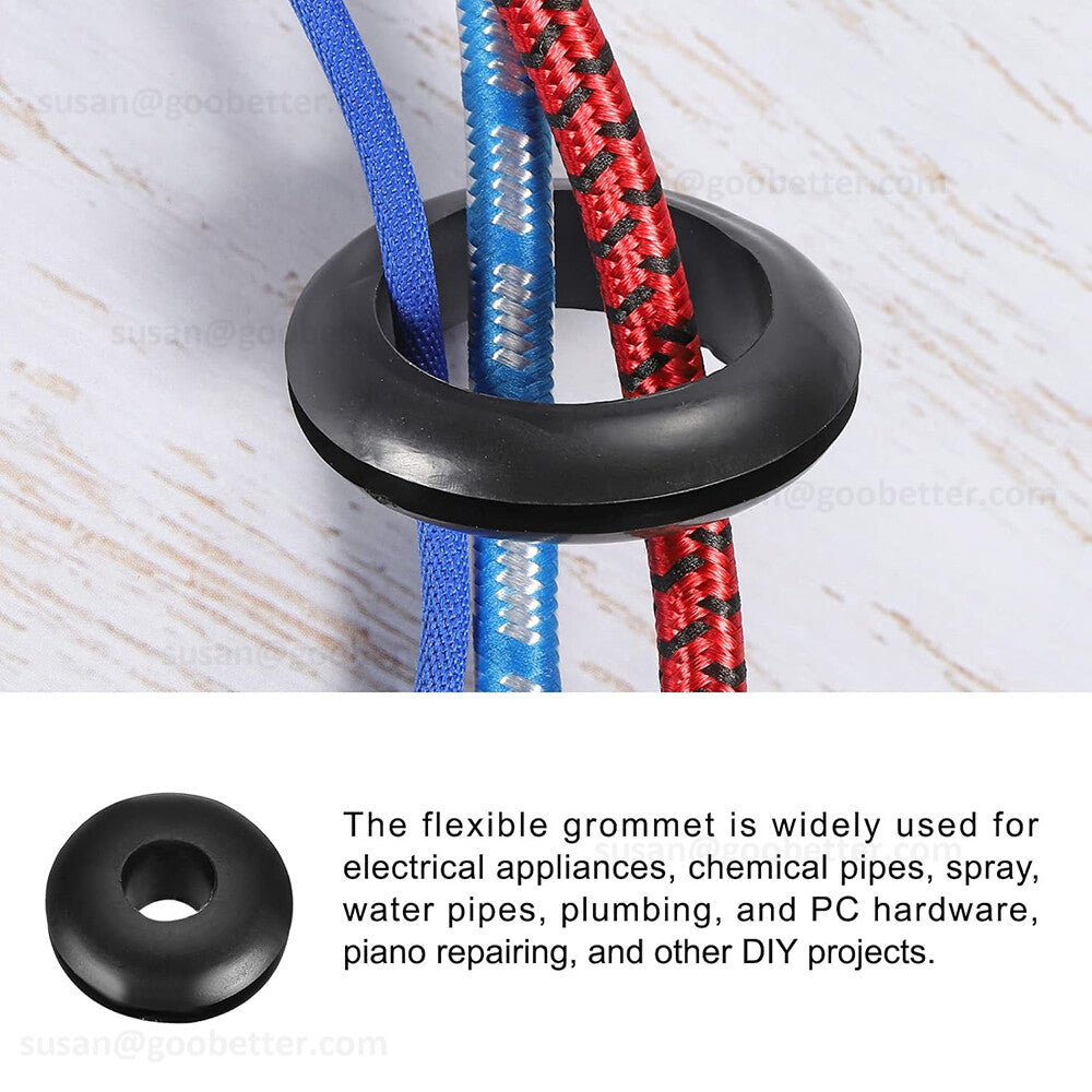 Wiring Grommets - Rubber Open Grommet - Cable Hole Plug Bung Wire Cable Protect