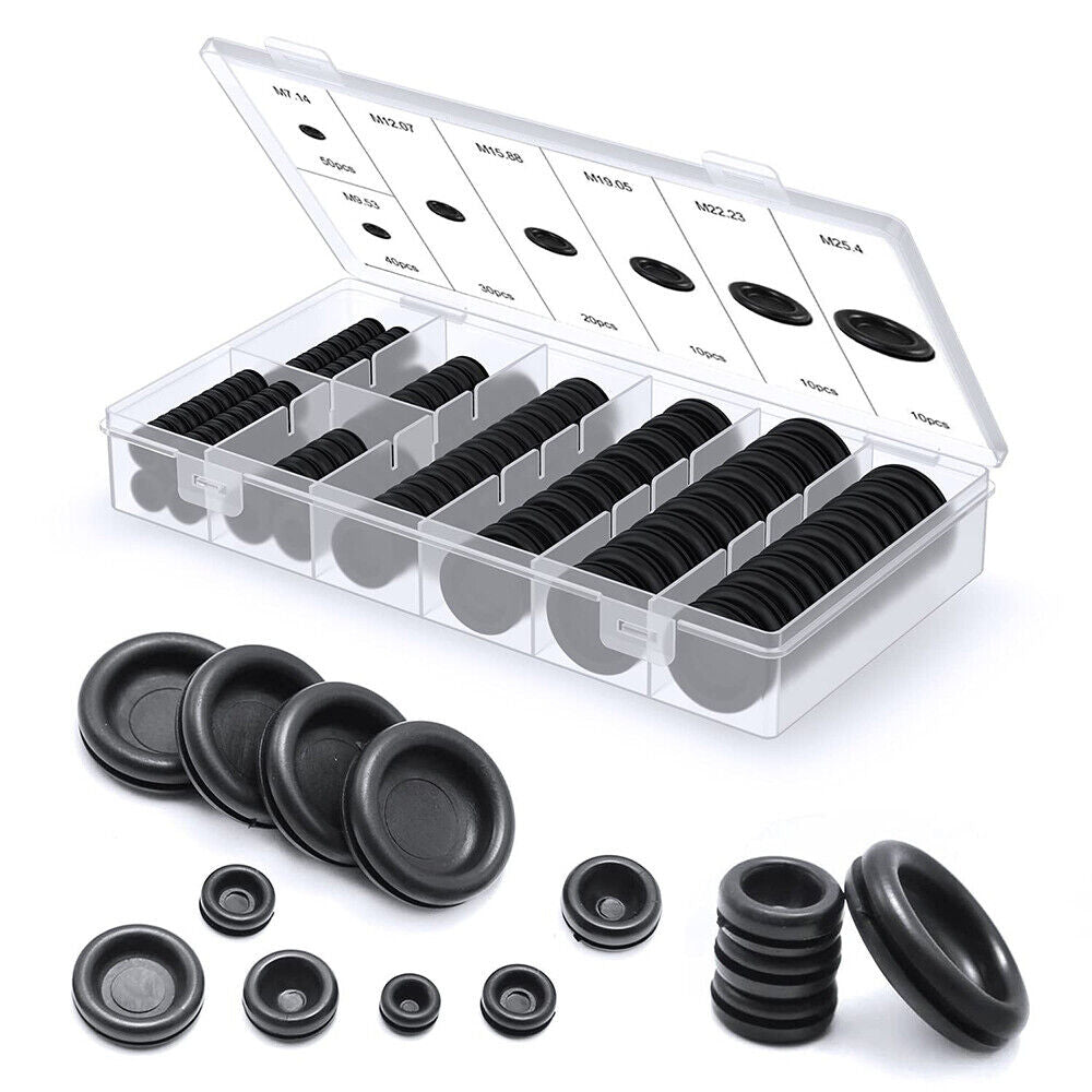 170 x Rubber grommet set blind plug rubber plug sealing cap body plug - HomeDIYer