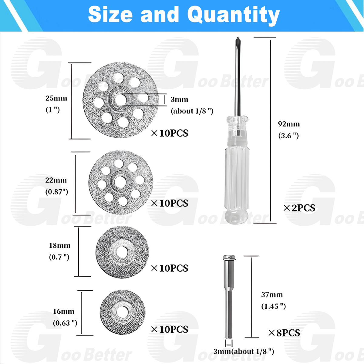 50pcs Diamond Cutting Wheel For Dremel Rotary Tool Die Grinder Metal Cut Off Disc - HomeDIYer