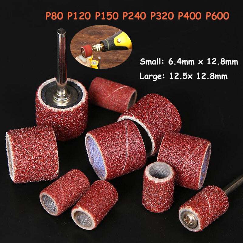 Sanding Bands Drum Sleeves Nail Electric Drill File Machine Bits Grit 80# ~ 600#