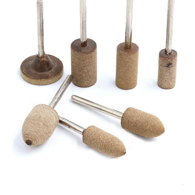 Wool Grinding Bit Buff Jade Stone Polishing 2.35/3mm Shank Dremel Rotary Tool