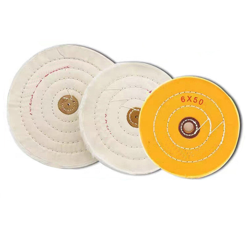2"-8" Polishing Cloth Wheel Yellow / White Buffing Wheel Pads Jade Metal